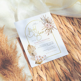 Budget Pampas Grass & Gold Arch Boho Brautparty