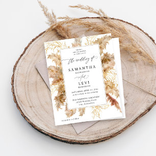 Budget Pampas Grass & Gold Boho Hochzeit