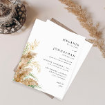 Budget Pampas Grass & Gold Hochzeit 2<br><div class="desc">** SATIN PAPIER IST PAPIERTHIN. AKTUALISIEREN SIE DAS PAPIER FÜR EIN BILDERPAPIER. HAT EINE OPTION FÜR ENVELOPES. *** Rette Geld für Einladungen mit dieser kleineren Einladung, die eine Option für Umschläge hat. Holen Sie Ihre Gäste mit Ihren Bohemischen Pampas Grass & Gold Hochzeitseinladungen für die phantastische Hochzeit bereit. Woll eine...</div>
