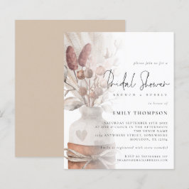 Budget Pampas Grass Overlay Brautparty Einladung