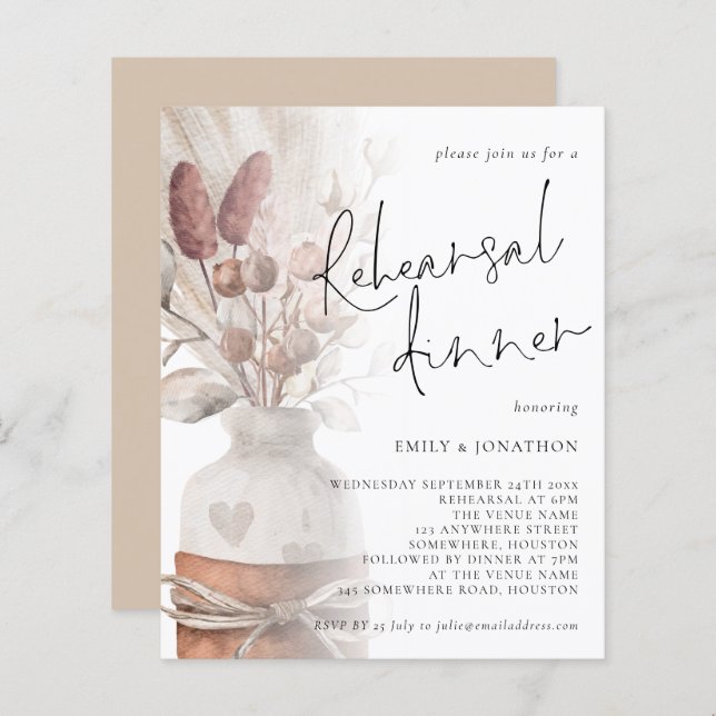 Budget Pampas Grass Overlay Probe Dinner (Vorne/Hinten)