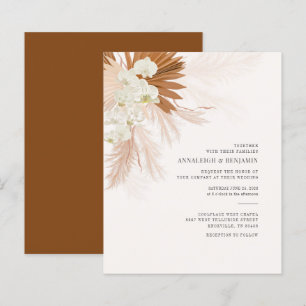 Budget Pampas Grass Terracotta Einladung