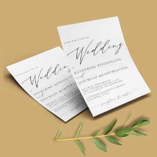 Budget PAPER Elegante Minimalistische Skripthochze Flyer