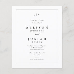 Budget Papier Klassische Hochzeit Save The Date
