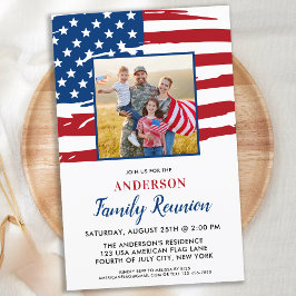 Budget Patriotic Family Wiedersehen USA Flag Foto