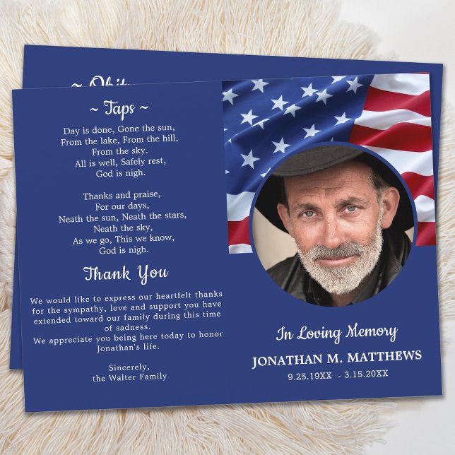 Budget Patriotic USA Flag Veteran Funerbital Progr (Von Creator hochgeladen)