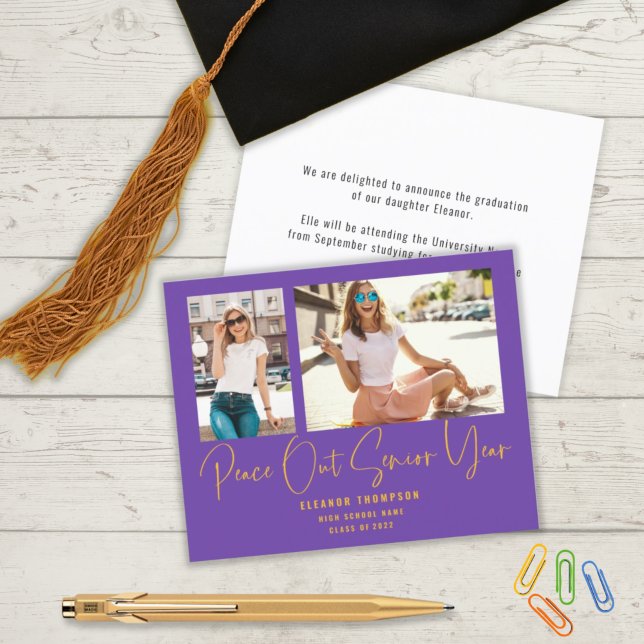 Budget Peace Out 2 Foto 2022 Grad Lila Ankündigung (Von Creator hochgeladen)