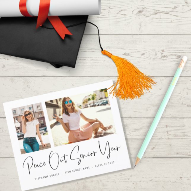 Budget Peace Out 2 Fotos 2022 Grad Ankündigung (Von Creator hochgeladen)