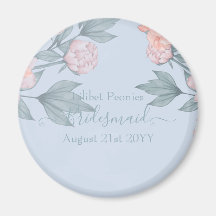 Budget Peach floral Dusty Blue Sage Leaf Hochzeit