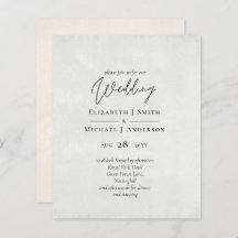BUDGET Peach Gray Wedding Watercolor lädt ein