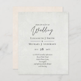 BUDGET Peach Gray Wedding Watercolor lädt ein