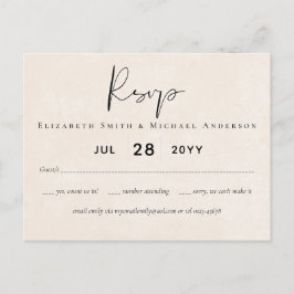 BUDGET Peach Gray Wedding Watercolor UAWG Postkarte