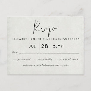 BUDGET Peach Gray Wedding Watercolor UAWG Postkarte