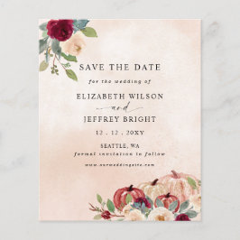 Budget Peach Pumpkins Land fällt Save the Date