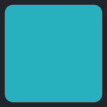 BUDGET Peacock Blue Aquamarin Monochrome Hochzeit Quadratischer Aufkleber<br><div class="desc">Vollständige Sammlung anzeigen</div>