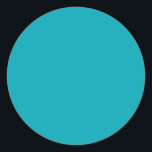 BUDGET Peacock Blue Aquamarin Monochrome Hochzeit Runder Aufkleber<br><div class="desc">Vollständige Sammlung anzeigen</div>