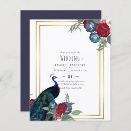 BUDGET Peacock Blue Burgundy Winter Hochzeit im He