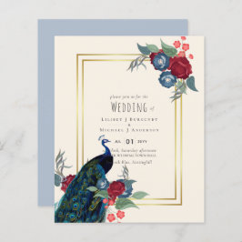 BUDGET Peacock Blue Burgundy Winter Hochzeit im He