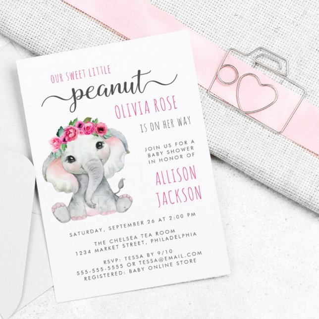 Budget Peanut Elephant Watercolor Kinderdusche (Von Creator hochgeladen)