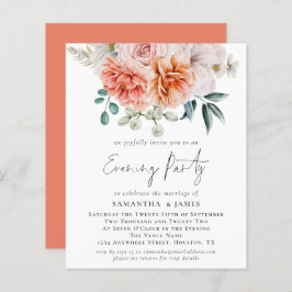 Budget Peonies Koral QR Hochzeiten Abend Party