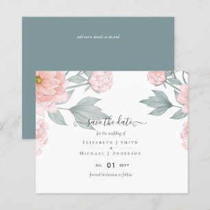 BUDGET PEONIES Pink Sage Peach Wedding