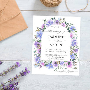 Budget Peri & Lila Blumenarschhochzeit Flyer
