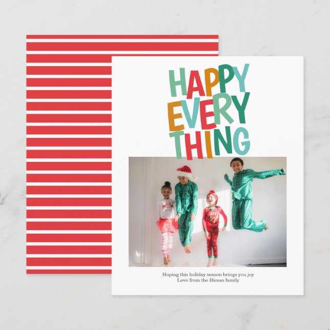 Budget Personalisierte Foto Weihnachtskarte (Vorne/Hinten)