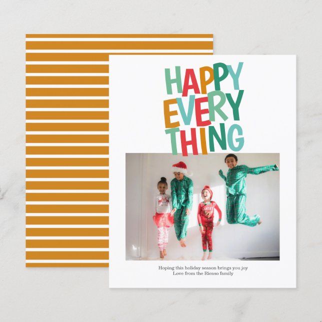 Budget Personalisierte Foto Weihnachtskarte (Vorne/Hinten)