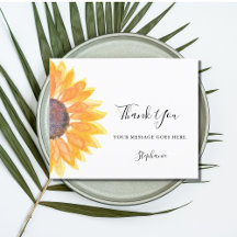 Budget Personalisierte Sonnenblume Danke Karte