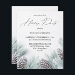 Budget Pine Cone & Snow Holiday Party<br><div class="desc">** SATIN PAPIER IST PAPIERTHIN. AKTUALISIEREN SIE DAS PAPIER FÜR EIN BILDERPAPIER. HAT EINE OPTION FÜR ENVELOPES. *** Rette Geld für Einladungen mit dieser kleineren Einladung, die eine Option für Umschläge hat. Lassen Sie sich mit dieser Pine Cone & Snow Holiday Party-Einladung für Ihr phantastisches Party verwöhnen. Eine größere Version...</div>