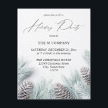 Budget Pine Cone & Snow Holiday Party Flyer<br><div class="desc">** MATTE PAPIER IST DÜNN. AKTUALISIEREN SIE EIN BILDERPAPIER. KEINE ENVELOPES INBEGRIFFEN.*** Keine Umschläge, Flyer-Version. Rett Geld auf formelle Einladungen mit dieser Flyer-Einladung. Lassen Sie sich mit Ihrer Einladung zur Pine Cone & Snow Holiday Party für Ihr phantastisches Party verwöhnen. Woll dieses Design auf einem größeren Kartenpapier? Karo unsere Kartenkollektion...</div>