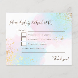 Budget Pink Aquamarin mit Gold Confetti Wedding RS