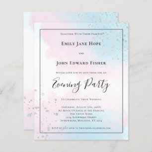 Budget Pink Aquamarin Watercolor Silver Wedding Ab