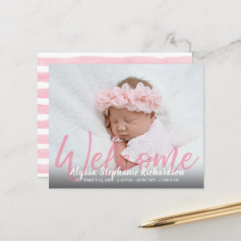 Budget Pink Begrüßung 1 Foto Kinderankündigung