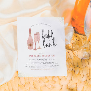Budget Pink Black & Gold Champagne Bridal Brunch