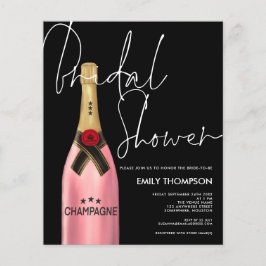 Budget Pink Champagne Script Black Brautparty