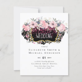 Budget Pink Floral Modernes Girl-Brautparty