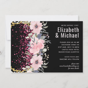 Budget Pink Floral Modernes Girl-Brautparty