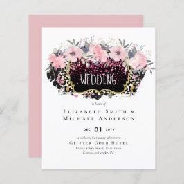 Budget Pink Floral Modernes Girl-Brautparty