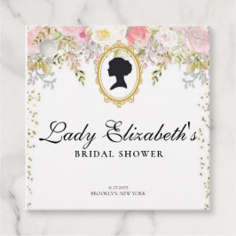 Budget pink Florals Bridgerton Brautparty Geschenkanhänger