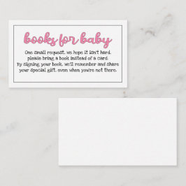 Budget Pink/Girl "Books for Baby" Beilage Begleitkarte