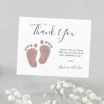 Budget Pink Glitzer Feet Baby Dusche Vielen Dank<br><div class="desc">Diese Budget Baby Shower Dankeschön Card ist mit eleganter Typografie und stilvollen,  rot-rosa Glitzer Babyfüße dekoriert. Einfach mit Ihrer eigenen Nachricht anpassbar. Verwenden Sie die Option Weitere anpassen,  um die Textgröße,  den Stil oder die Farbe zu ändern.</div>