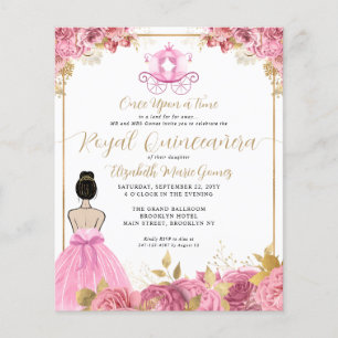 Budget Pink Gold Aschenputtel Royal Quinceanera