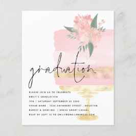 Budget Pink Gold Cake Graduation Party