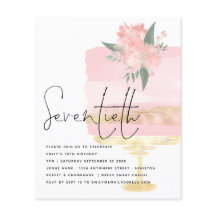 Budget Pink Gold Geburtstag Kuchen 70. Party Einla