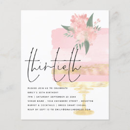 Budget Pink Gold Geburtstagskuchen 30. Party Einla