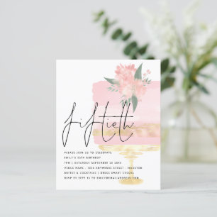 Budget Pink Gold Geburtstagskuchen 50. Party Einla