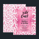 Budget Pink Leopard Wild Einladungen zum 1. Geburt<br><div class="desc">Kleine, elegante Einladungen zum ersten Geburtstag mit 4, 5" x 5, 6"-Format mit einem schicken rosa und weißen Leopardenmuster überdeckt mit einer rosa Imitat-Folie und Ihren Geburtstagsparty-Details in schicker Schrift. Ideal für JEDES ALTER. Diese erschwinglichen Ankündigungen werden auf 110 lb Papier gedruckt, das in 3 Größen erhältlich ist. **WEISSE UMGEBUNGEN...</div>