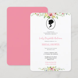 Budget Pink Wildblumen Bridgerton Brautparty Einladung