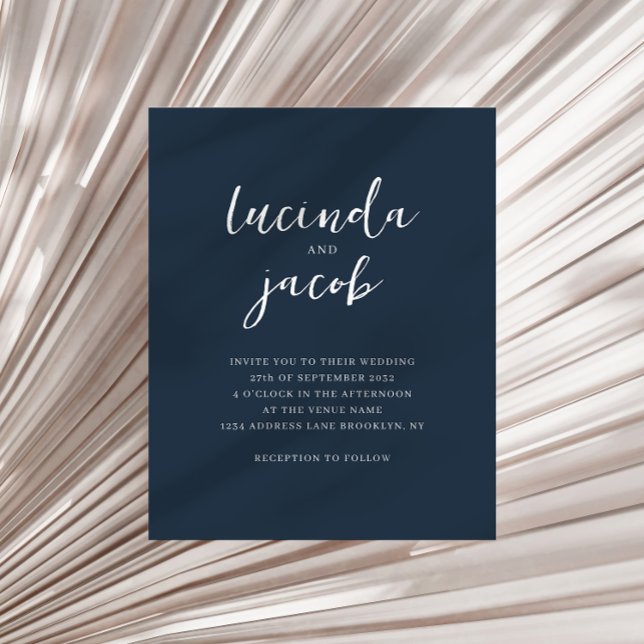 BUDGET Pinsel Script Classic Navy Blue Wedding (Von Creator hochgeladen)